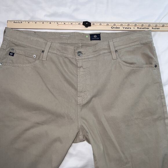 AG Adriano Goldschmied Pants Men’s Size 40x32 Beige The Graduate Tailored Leg - Picture 7 of 14